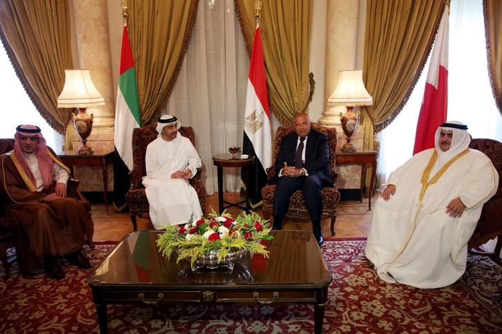 © Reuters. Chanceleres de países envolvidos em crise com Catar reunidos no Cairo