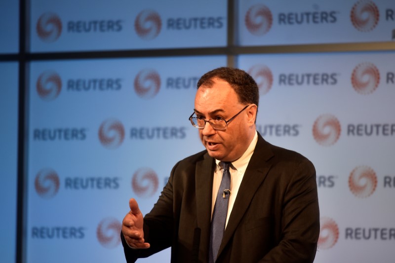 © Reuters. Andrew Bailey, CEO of the Financial Conduct Authority, speaks during a "Reuters Newsmaker" interview at the Reuters offices in London