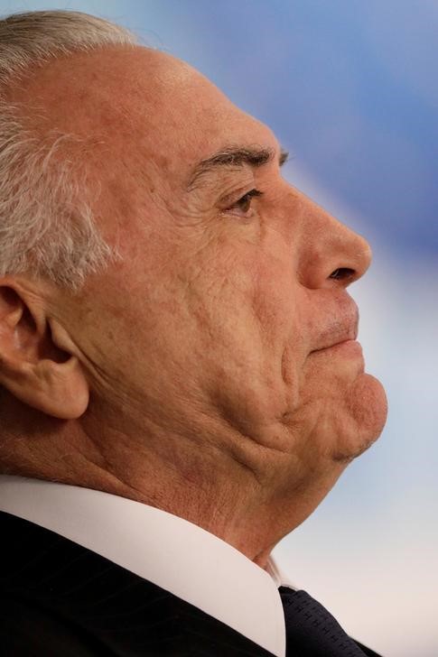 © Reuters. Presidente Michel Temer durante cerimônia no Palácio do Planalto, em Brasília