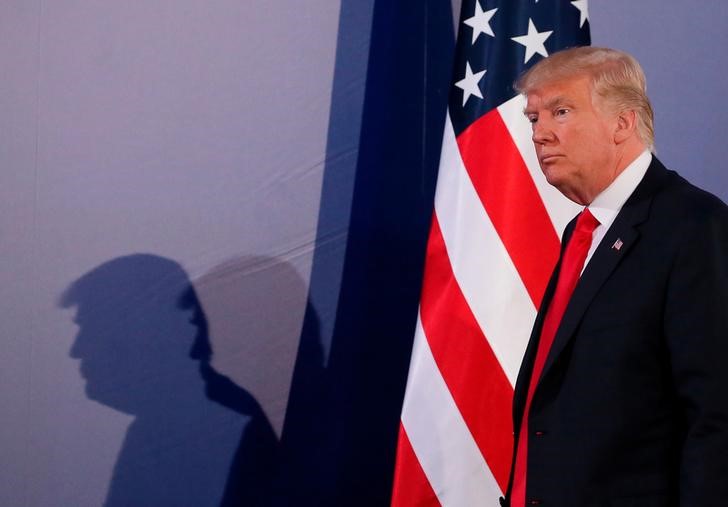 © Reuters. Presidente dos Estados Unidos, Donald Trump, após coletiva de imprensa conjunta com presidente da Polônia, Andrzej Duda, em Varsóvia