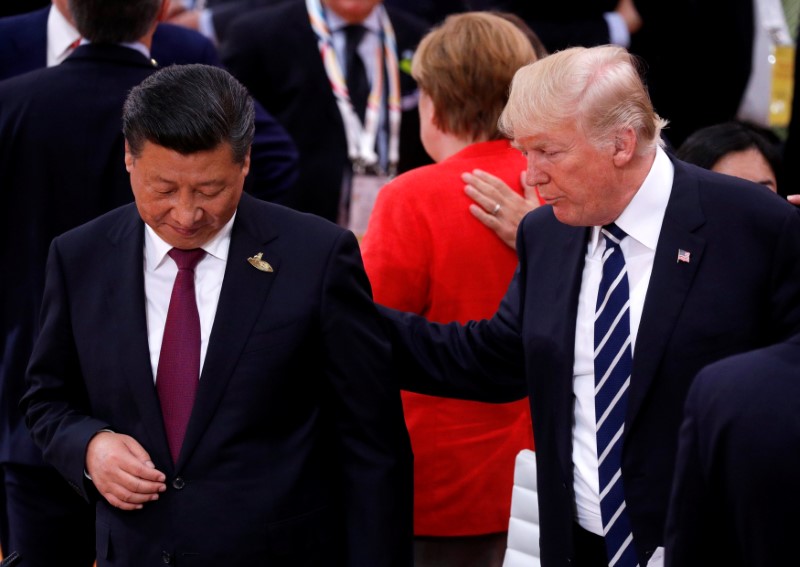 © Reuters. Trump discute amenaza de Corea del Norte con presidente chino en cumbre del G-20
