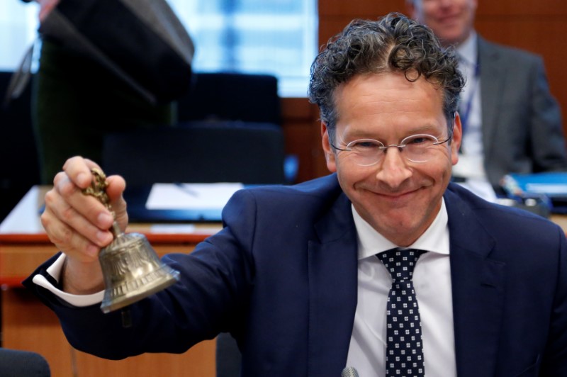 © Reuters. Eurogroup President Dijsselbloem chairs a eurozone finance ministers meeting in Brussels