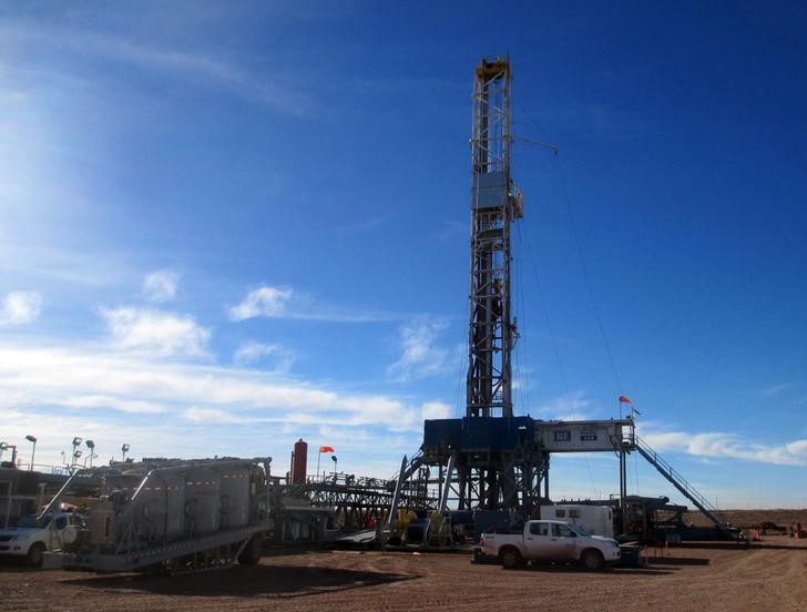© Reuters. Буровая установка на сланцевом нефтегазовом месторождении аргентинской госкомпании YPF в аргентинской провинции Неукен