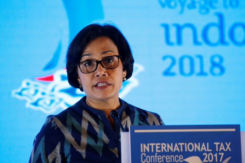 © Reuters. Indonesia Finance Minister Sri Mulyani Indrawati speaks during the International Tax Conference in Jakarta