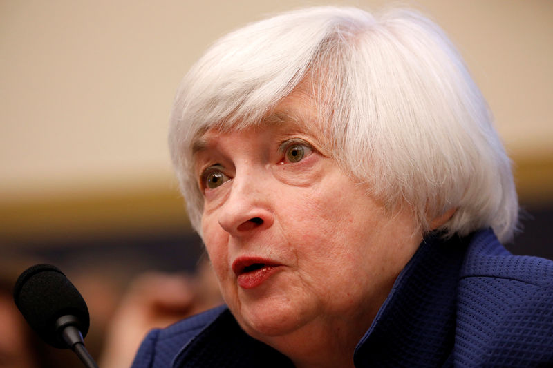 © Reuters. The Federal Reserve Board Chairwoman Yellen testifies before a House Financial Services Committee hearing covering monetary policy on Capitol Hill in Washington