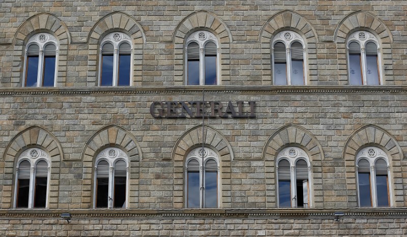 © Reuters. The logo of Generali insurance is seen outside of one of its offices in Florence