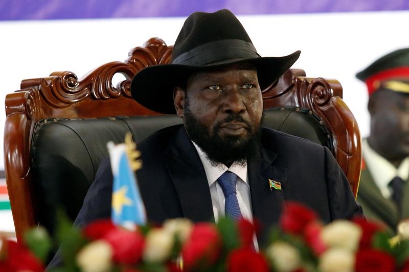 © Reuters. South Sudan's President Salva Kiir attends the launching of the National Dialogue committee in Juba, South Sudan