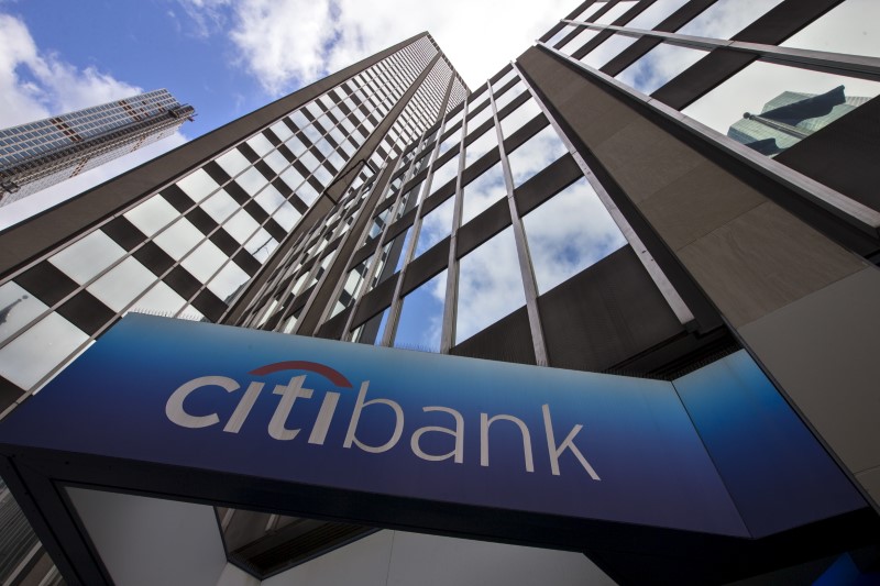 © Reuters. A view of the exterior of the Citibank corporate headquarters in New York, New York