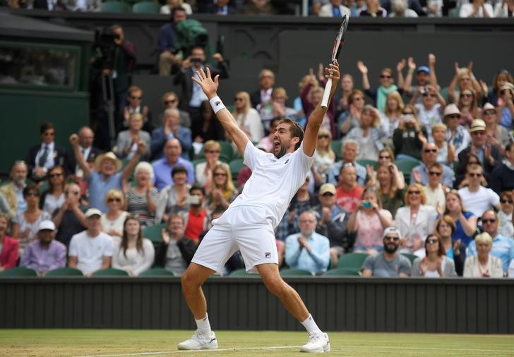 © Reuters. Cilic alcanza la final de Wimbledon tras vencer a Querrey