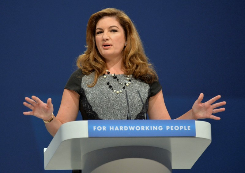 © Reuters. FILE PHOTO: British business woman Karren Brady delivers her speech at the 2013 Conservative party conference in Manchester, northern England