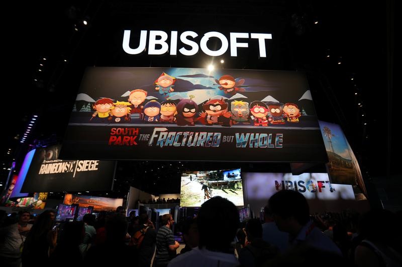 © Reuters. The Ubisoft booth is shown at the E3 2017 Electronic Entertainment Expo in Los Angeles