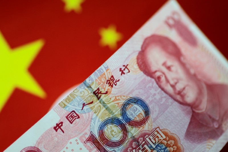 © Reuters. Illustration photo of a China yuan note