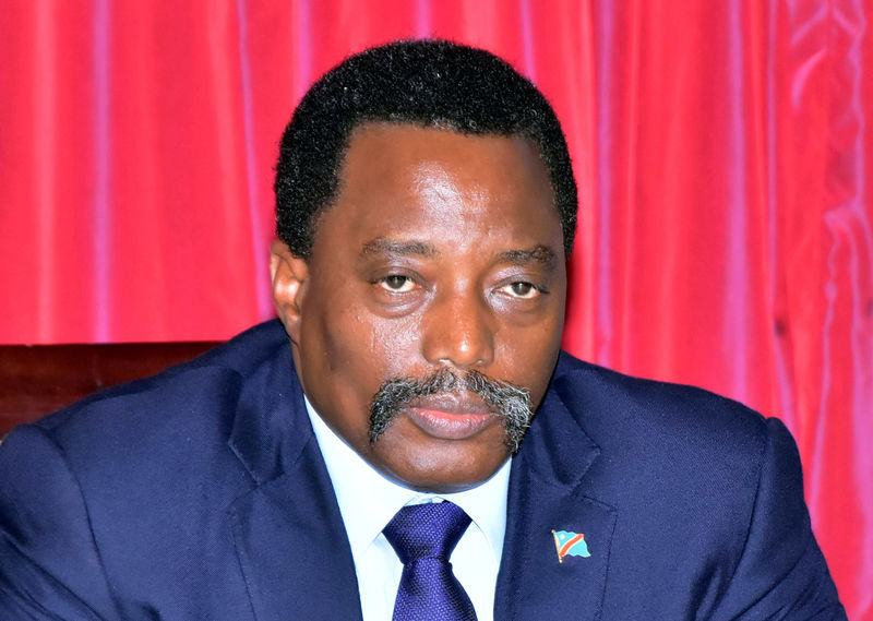 © Reuters. FILE PHOTO: Democratic Republic of the Congo's President Joseph Kabila is pictured inside his office at the Palais de la Nation building in Gombe municipality in the capital Kinshasa