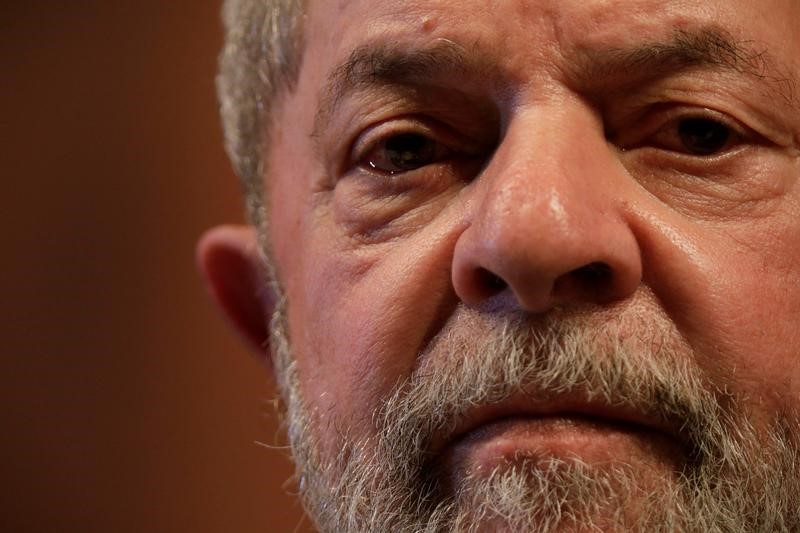 © Reuters. Ex-presidente Luiz Inácio Lula da Silva durante evento do Partido dos Trabalhadores (PT), em Brasília