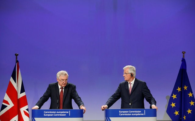 © Reuters. UE y Reino Unido terminan primera ronda de negociaciones del Brexit con pocos progresos