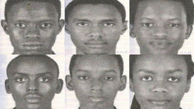 © Reuters. Members of a teenage robotics team from the African nation of Burundi are seen in pictures released by the Metropolitan Police