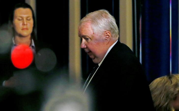 © Reuters. FILE PHOTO - Russian Ambassador Kislyak arrives for a 2016 Trump campaign event at the Mayflower Hotel in Washington