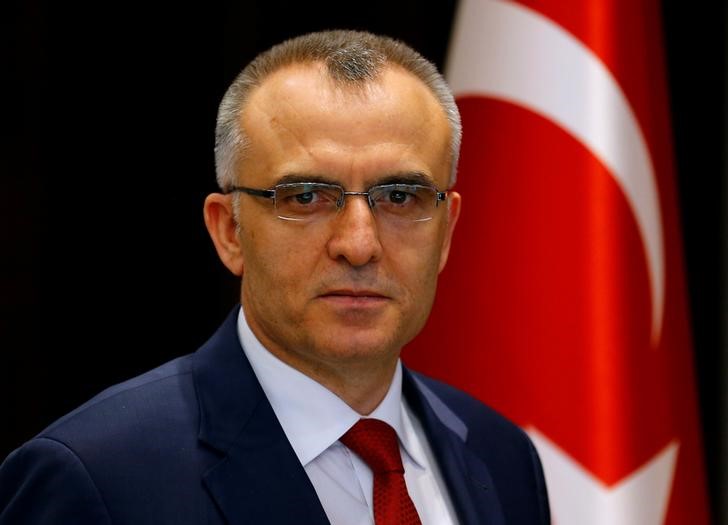 © Reuters. FILE PHOTO: Turkish Finance Minister Agbal is pictured in Ankara