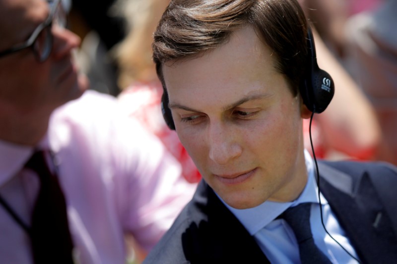 © Reuters. FILE PHOTO - U.S. Senior advisor Jared Kushner attends a joint statement from U.S. President Donald Trump and South Korean President Moon Jae-in in the Rose Garden of the White House in Washington, U.S.