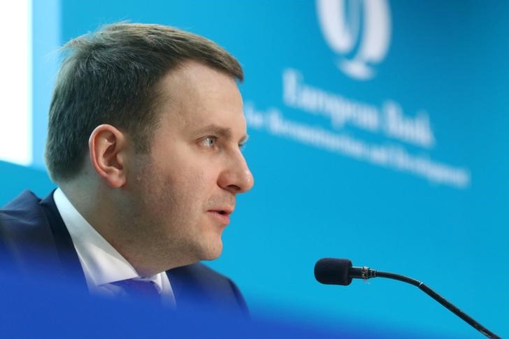 © Reuters. Министр экономического развития РФ Максим Орешкин на ежегодном заседании ЕБРР в Никосии