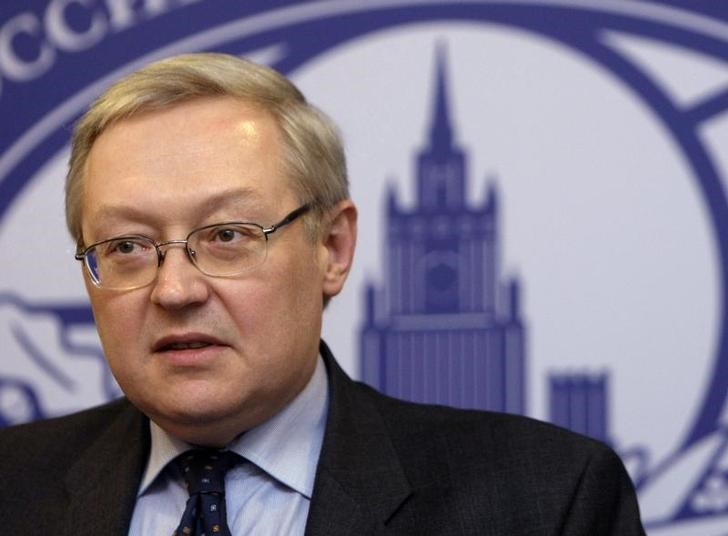 © Reuters. Vice-ministro das Relações Exteriores russo, Sergei Ryabkov, durante coletiva de imprensa em Moscou