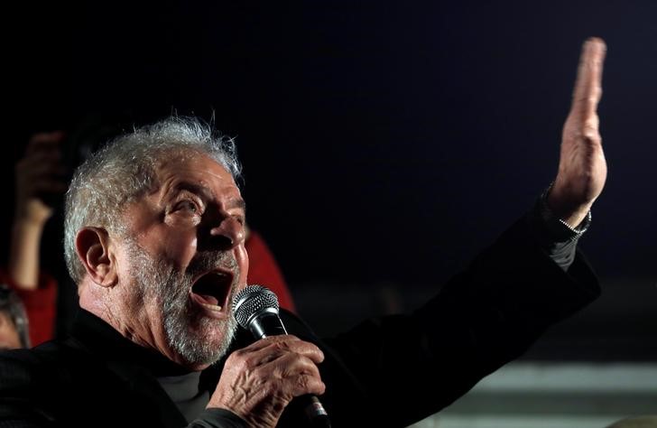 © Reuters. O ex-presidente brasileiro Luiz Inácio Lula da Silva