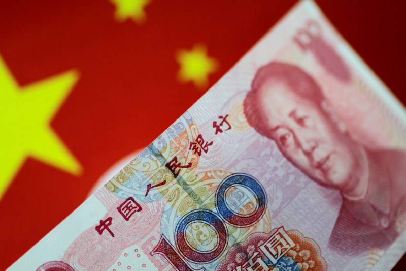 © Reuters. FILE PHOTO: Illustration photo of a China yuan note