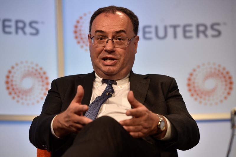 © Reuters. Andrew Bailey, CEO of the Financial Conduct Authority, speaks during a "Reuters Newsmaker" interview at the Reuters offices in London