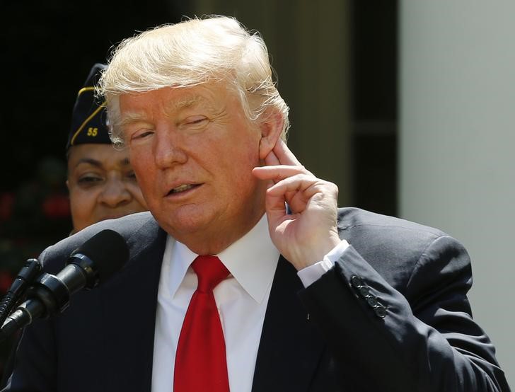 © Reuters. Trump durante discurso na Casa Branca