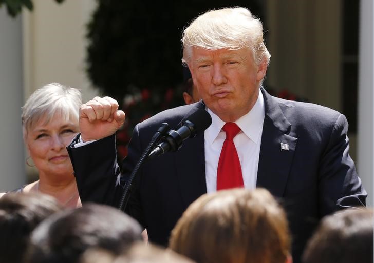© Reuters. El presidente de Estados Unidos, Donald Trump, durante un evento en la Casa Blanca en Washington