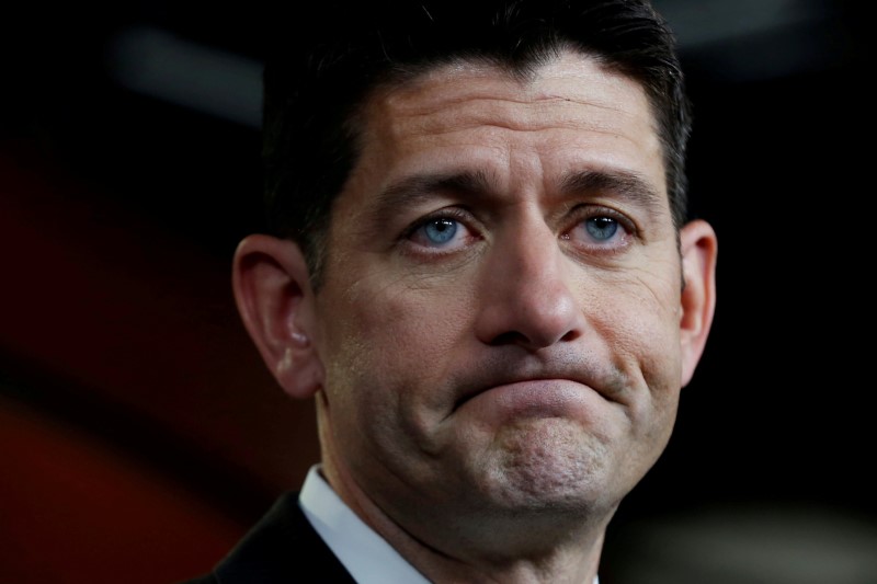 © Reuters. House Speaker Paul Ryan speaks about healthcare
