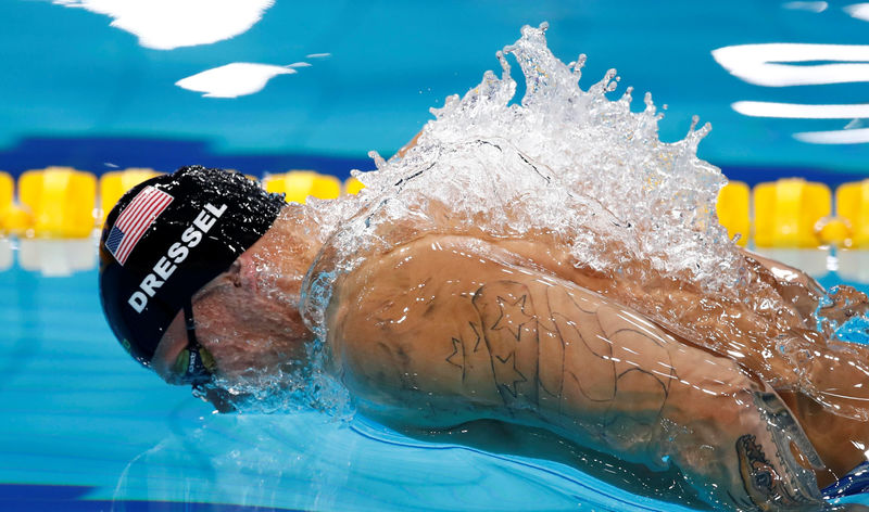© Reuters. دريسل يحصد سبع ذهبيات ببطولة العالم للسباحة معادلا الرقم القياسي لفيلبس