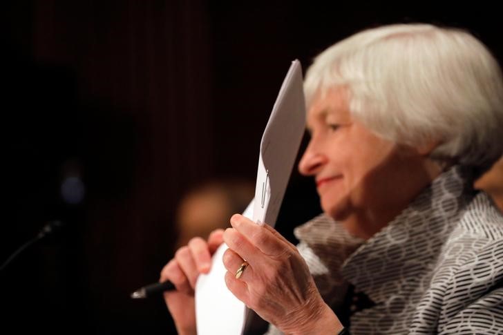 © Reuters. Federal Reserve Chair Janet Yellen testifies before a Senate Banking Committee hearing on the 'Semiannual Monetary Policy Report to the Congress' on Capitol Hill in Washington