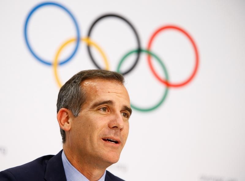 © Reuters. مسؤولون أولمبيون: لوس انجليس ستستضيف دورة 2028