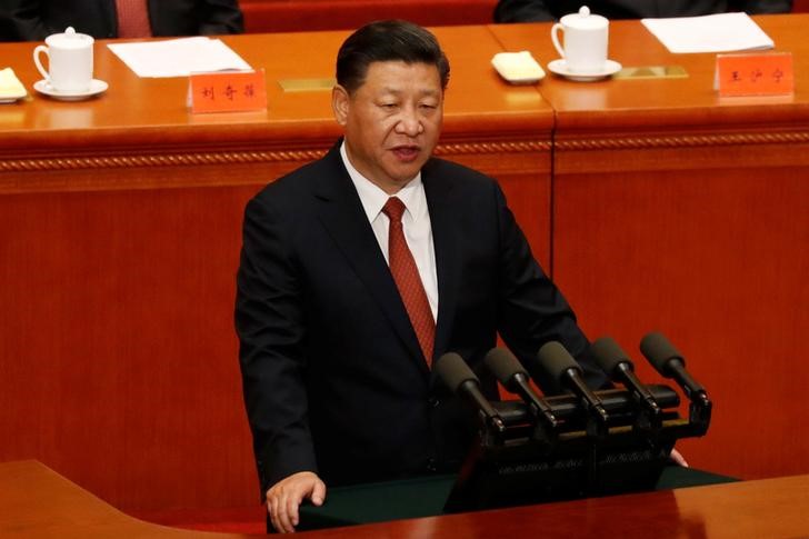 © Reuters. الرئيس الصيني يقول بلاده محبة للسلام لكن لن تساوم على سيادتها