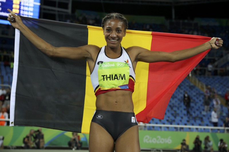 © Reuters. Athletics - Women's Heptathlon 800m