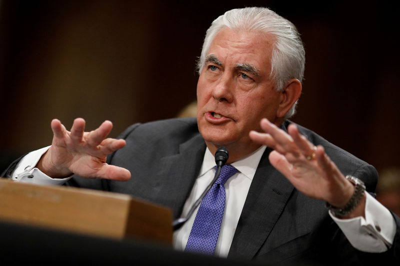 © Reuters. U.S. Secretary of State Tillerson testifies before the Senate Foreign Relations Committee on Capitol Hill in Washington