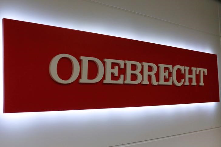 © Reuters. Logo da Odebrecht em escritório na Cidade do México