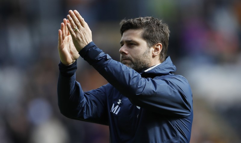 © Reuters. Tottenham manager Mauricio Pochettino after the match