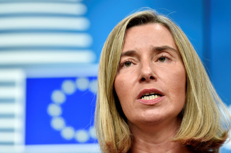 © Reuters. Federica Mogherini, da UE, concede entrevista em Bruxelas