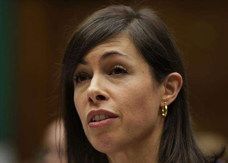 © Reuters. FILE PHOTO: Rosenworcel testifies before the House Communications and Technology panel on Capitol Hill in Washington