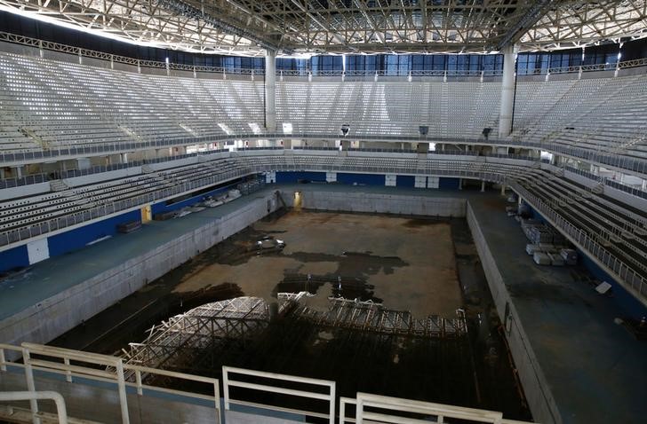 © Reuters. A view of the Olympic Aquatics Stadium, which was used for the Rio 2016 Olympic Games, is seen in Rio de Janeiro