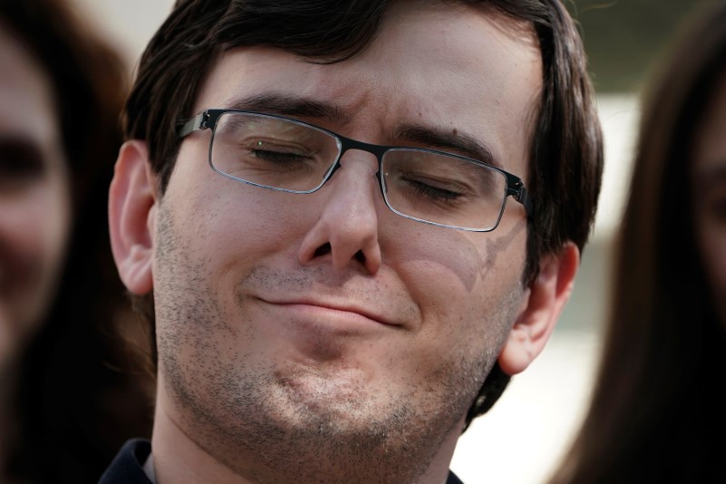 © Reuters. Former drug company executive Martin Shkreli exits U.S. District Court after being convicted of securities fraud, in the Brooklyn borough of New York City