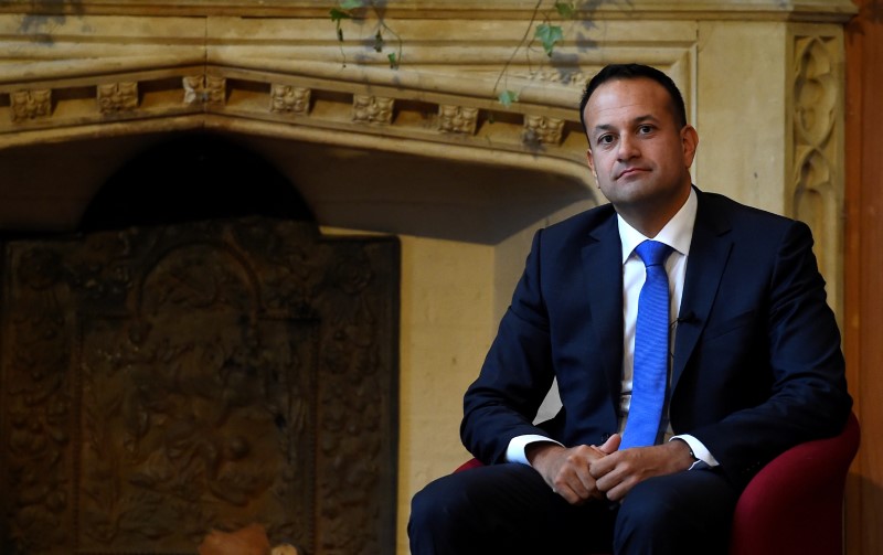 © Reuters. Irish PM Varadkar speaks at Queen's University in Belfast