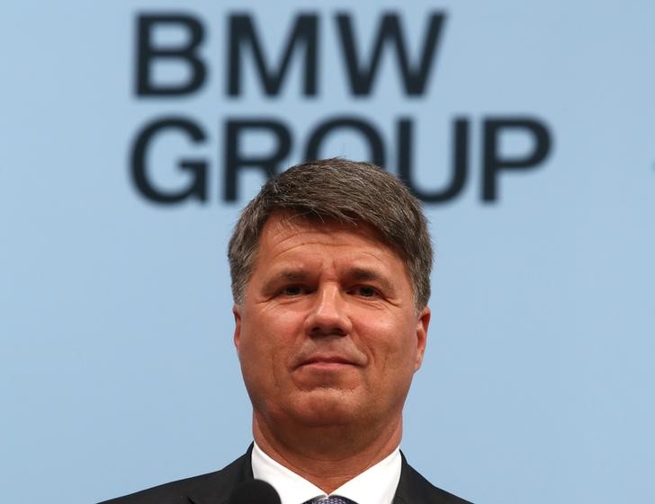 © Reuters. Krueger, CEO of BMW addresses the company's annual news conference in Munich