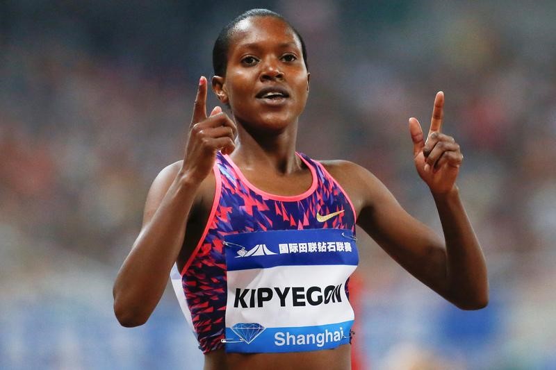 © Reuters. الكينية كيبيجون مرشحة للفوز بسباق 1500 متر في لندن