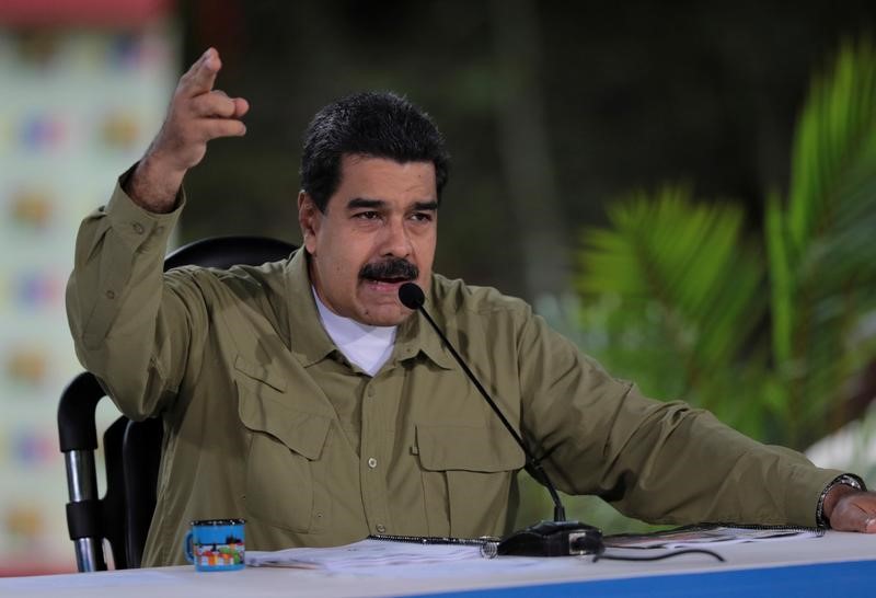 © Reuters. Maduro faz discurso em Caracas