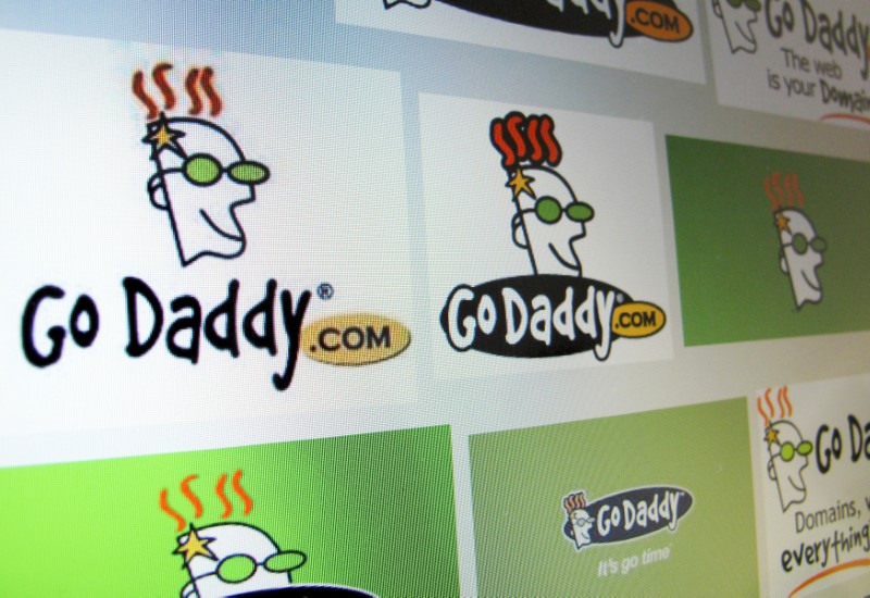 © Reuters. FILE PHOTO: The logo for internet company GoDaddy inc is shown on a computer screen in this illustration photo in Encinitas California