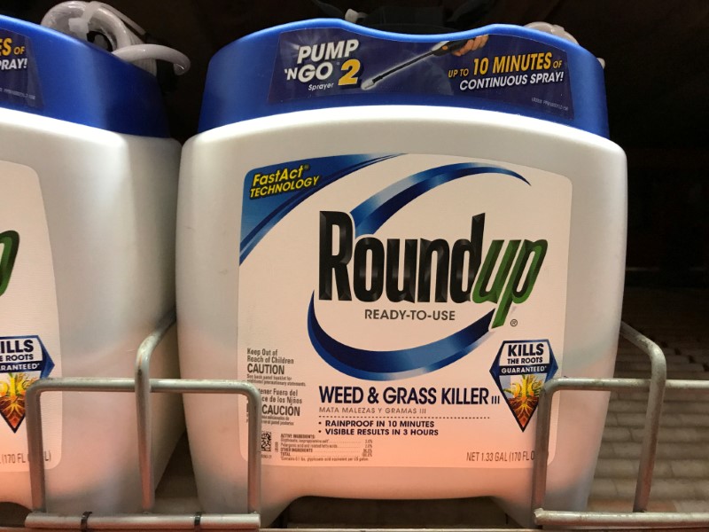 © Reuters. Monsanto Co's Roundup shown for sale in California