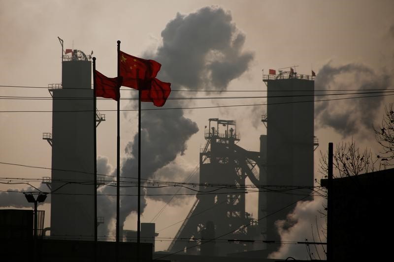 © Reuters. Fábrica de aço em Wu'an, na província de Hebei, na China
